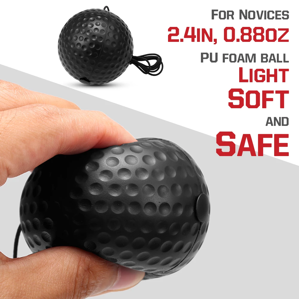 Бокс Exercis для тренировки реакции бокса с белыми помпонами комплект из 3 изделий