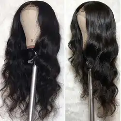 Объемный волнистый кружевной передний парик их натуральных волос с волосами младенца бразильские парики для черных женщин короткие Remy