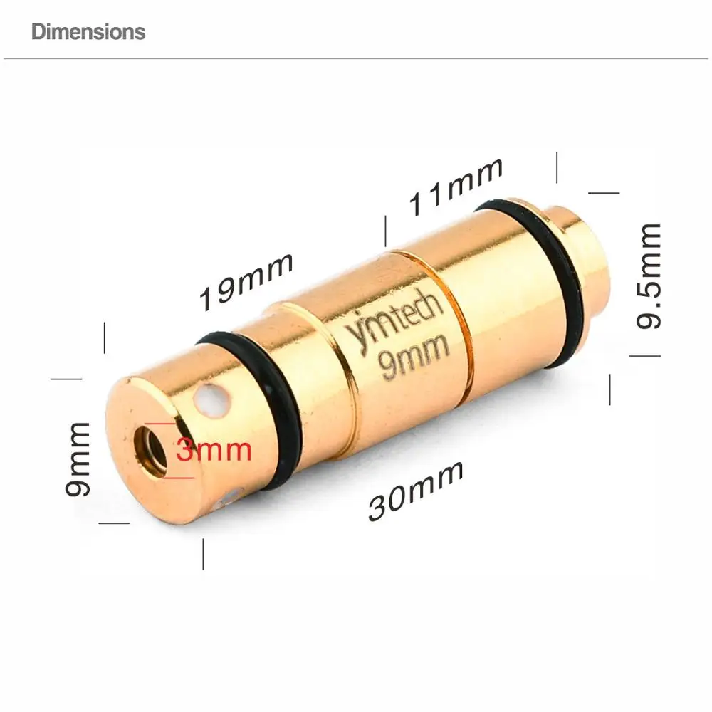 9 мм Лазерная тренировочная пуля, лазерная пуля тактическая красная точка, лазерный тренировочный картридж для тренировки сухого огня и моделирования стрельбы