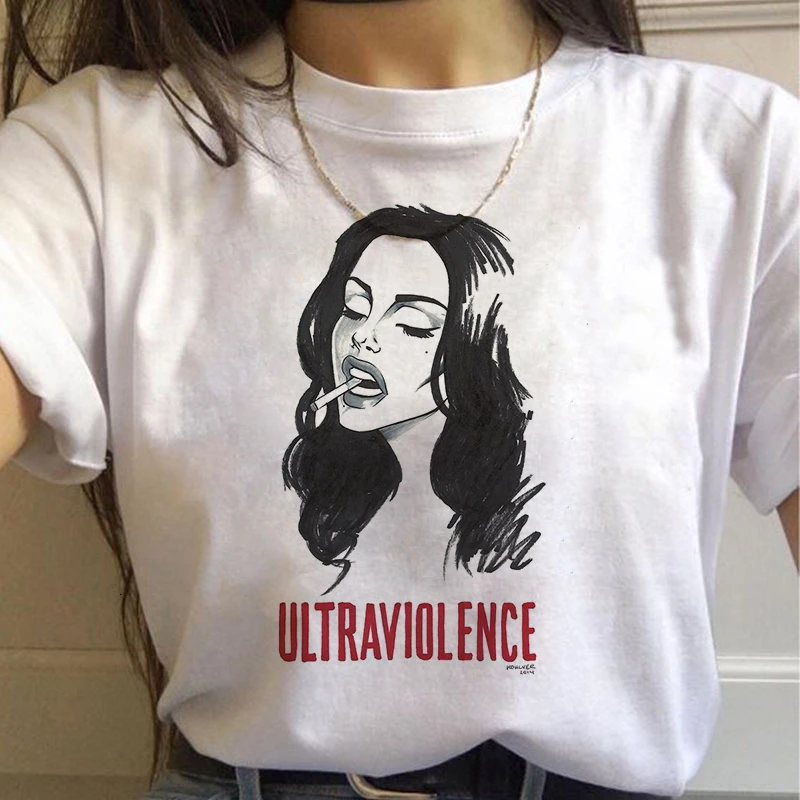 Lana Del Rey Harajuku Ullzang Футболка женская Забавный принт футболка для фанатов 90s графическая Эстетическая футболка корейский стиль женские футболки - Цвет: 868