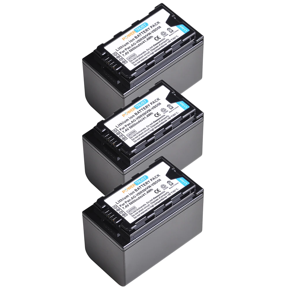 Recarregável para Panasonic Bateria Vw-vbd29 Vw-vbd55 Vw-vbd78 Ag-3da1 Ag-ac8 Ag-hpx171 Hdc-z10000 Vw-vbd58 5600mah 7.4v Vwvbd58 - Image 6