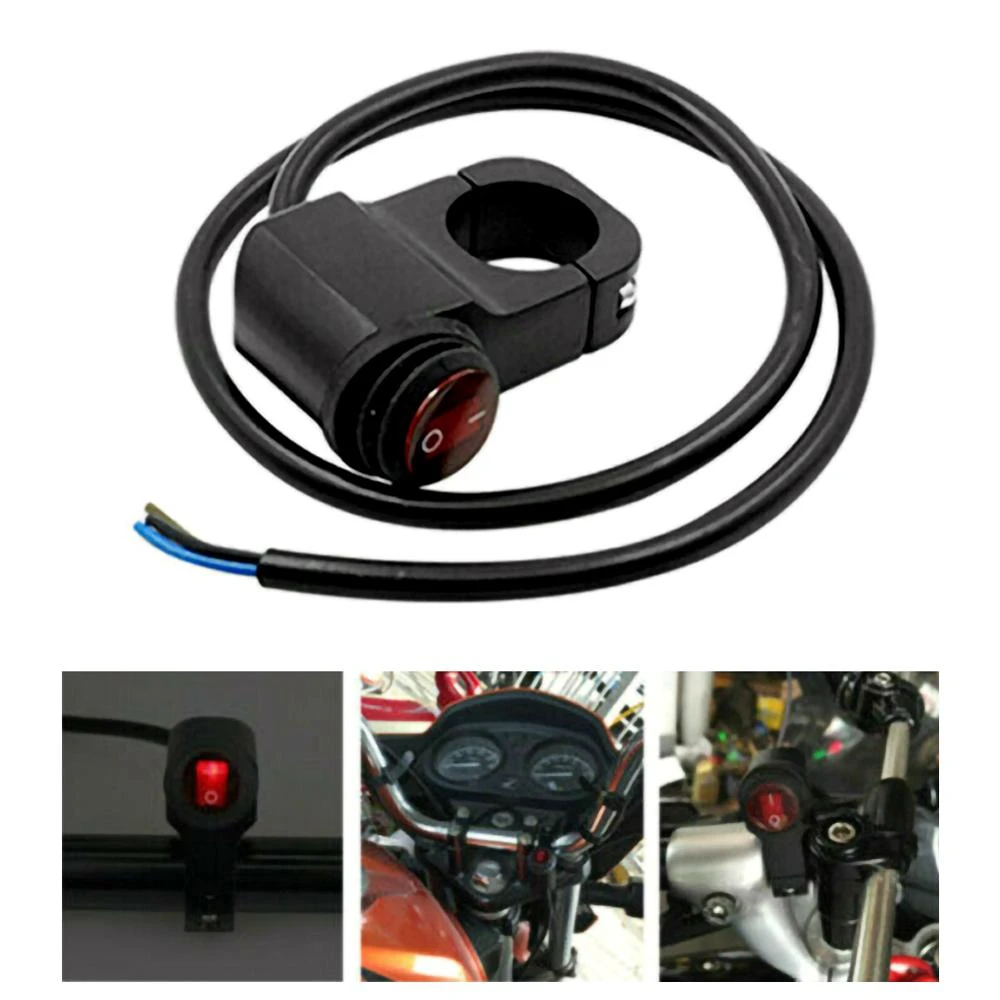 Clankmoto Aluminum Alloy Motorcycle Handlebar Headlight Switch On/Off Fog Spot Light Switch for 12V Motorcycles Clankmoto Aluminum Alloy Motorcycle Handlebar Headlight Switch On/Off Fog Spot Light Switch for 12V Motorcycles