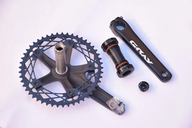 GRAY Alumniun Crankset Fixed Gear Hollow Sprocket 49T 165mm