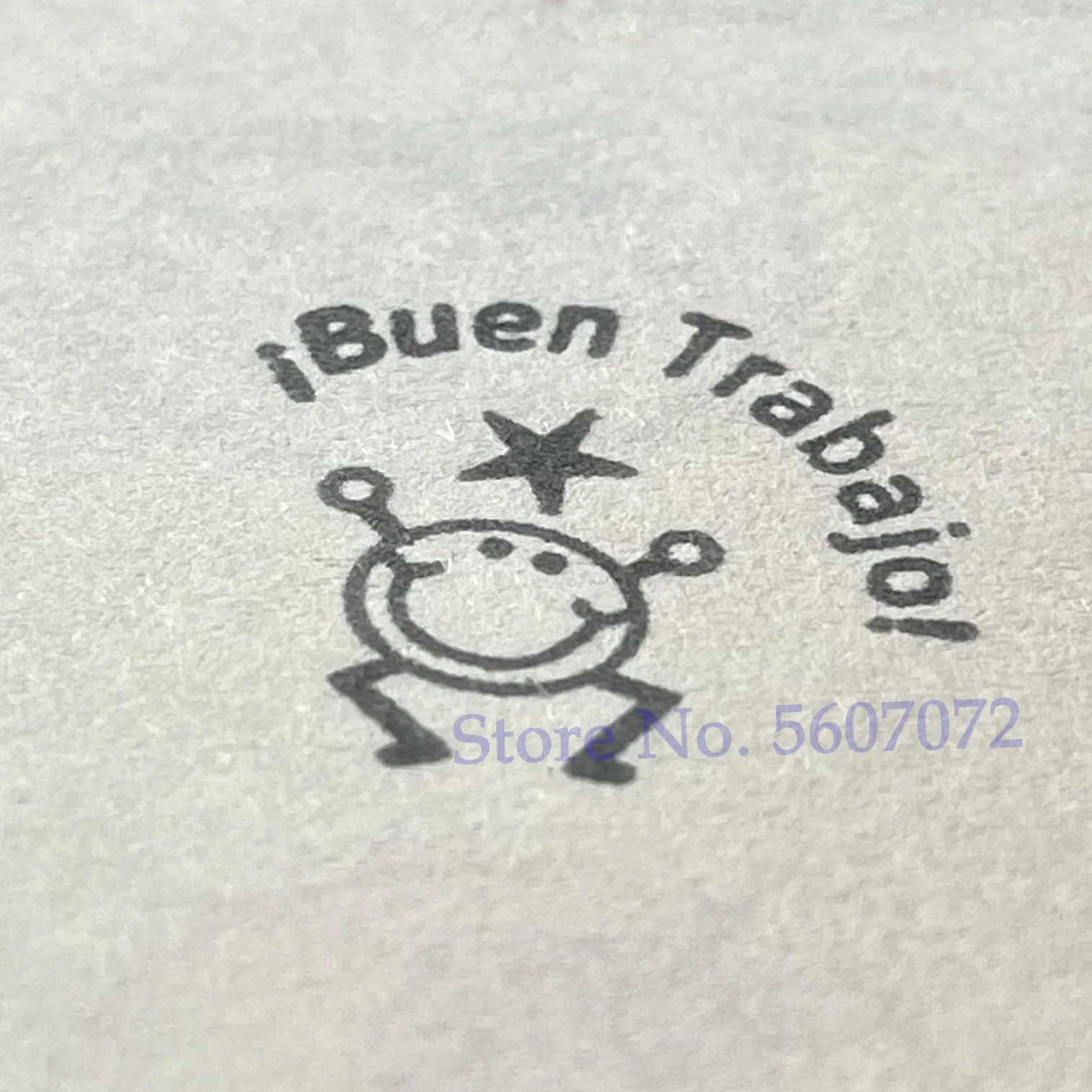 stamps for cards and scrapbooking Cartoon  buen trabajo Spanish Teachers Stamp for homework  Kids School Assessment Self inking Photosensitive Seal20mm best clear stamps Scrapbooking & Stamps