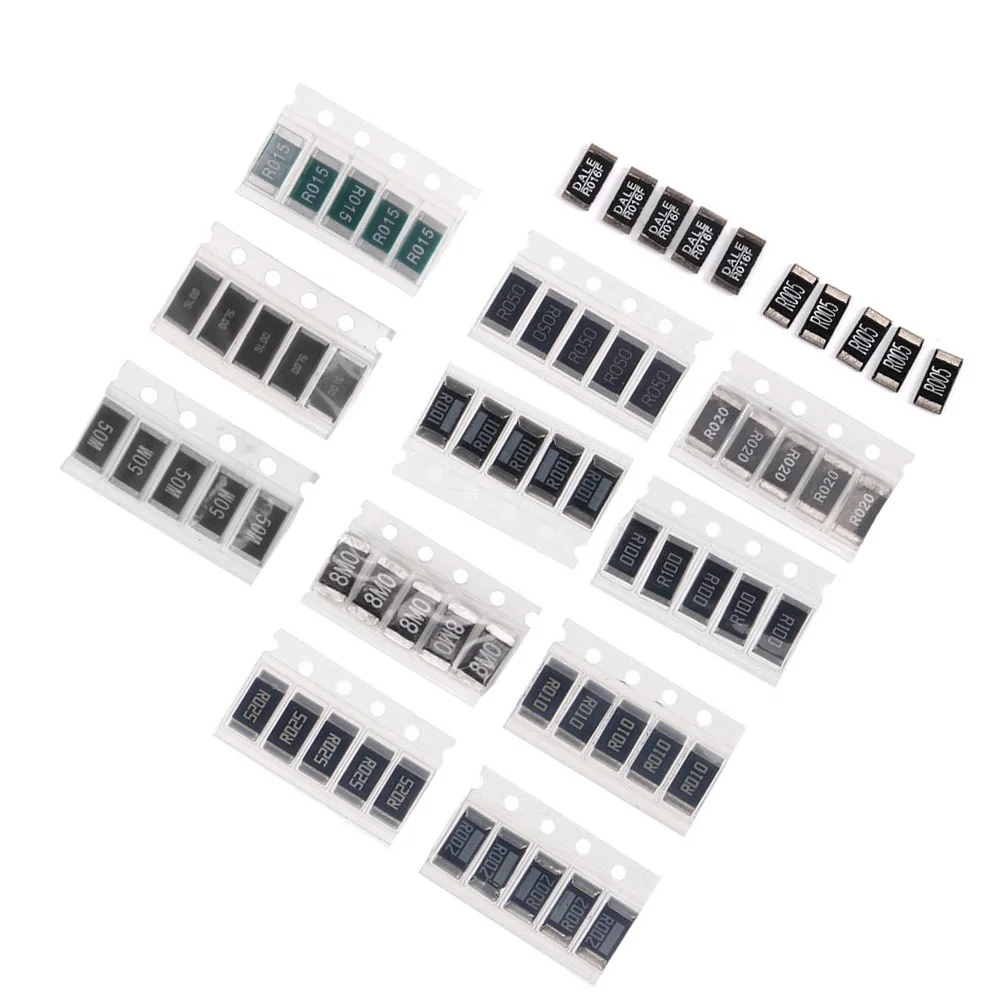 Резистор из сплава 50X 10 2512 SMD ассорти R001 R005 R010 R050 R100 1R|Детали и аксессуары для
