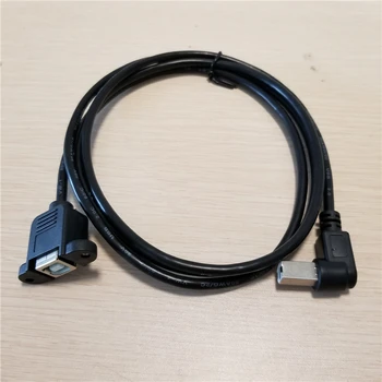 

90 Degree Angle USB 2.0 Type B Male to Female M/F EXTENSION Data Cable Panel Mount For Printer 1M