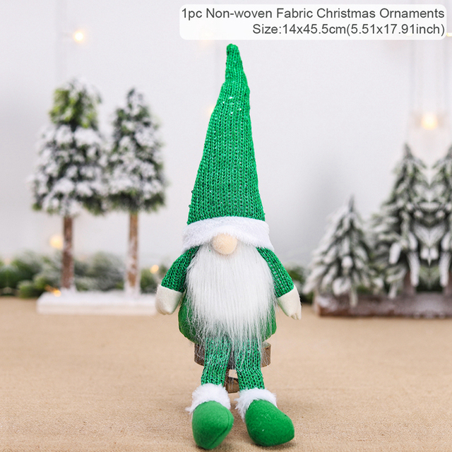 Christmas Gnomes Elf Doll Christmas Decor For Home Table 2021 Christmas Ornament Xmas Gifts Natal Navidad New Year 2022