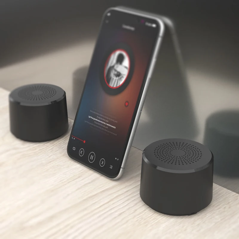 2019 круглая портативная Мини Беспроводная Bluetooth Колонка сабвуфер Smart Голосовое