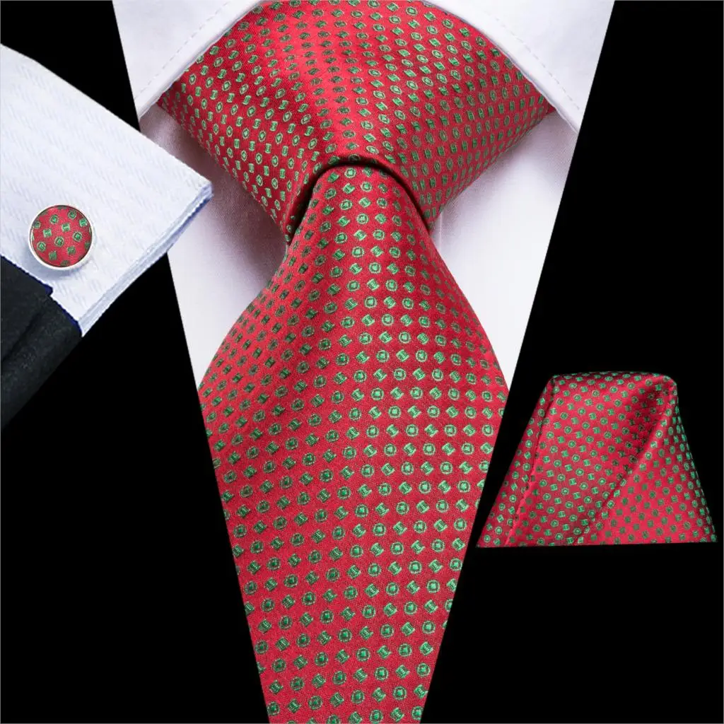 SN-3269 Hi-Tie подарки для мужчин рождественские галстуки для мужчин шелк Hanky запонки набор Цветочные жаккардовые Gravatas мужские галстуки вечерние большие галстуки - Цвет: SN-3269