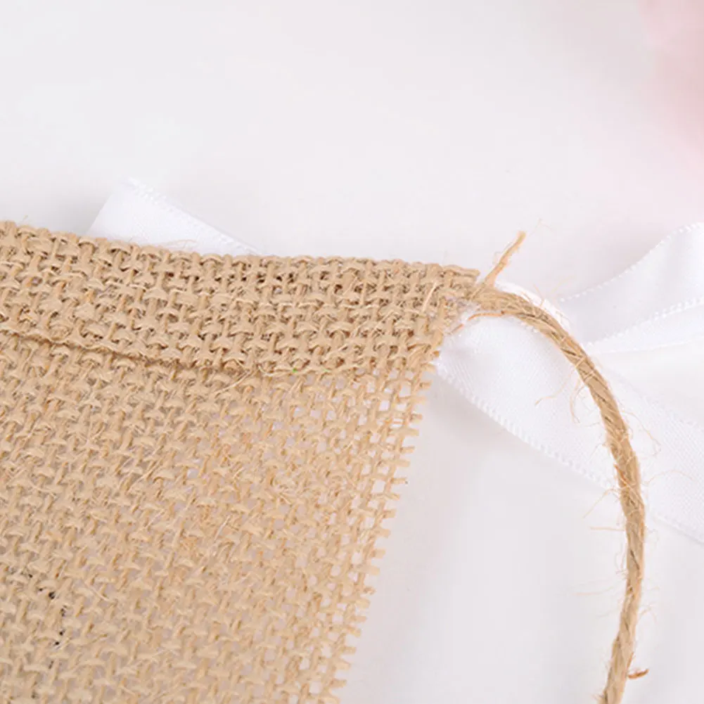 Прямоугольная декоративная спинка стула баннер знак домашний банкет вечерние Декор отель Висячие свадебные банты Ресторан мешковины DIY