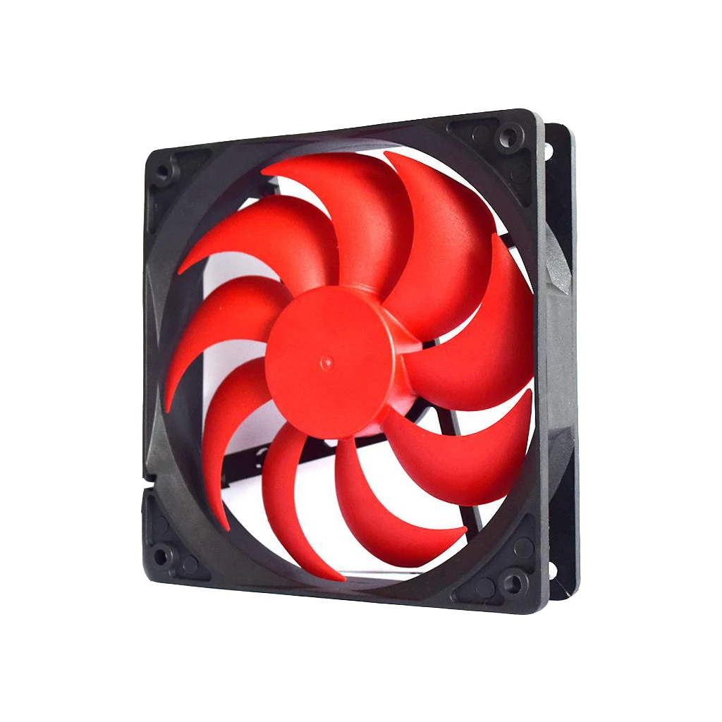4 Pin Port Computer Case Cooling Fan 12CM Chassis ABS Desktop Large Capacity Computer Case Mute Cooling Fan with box