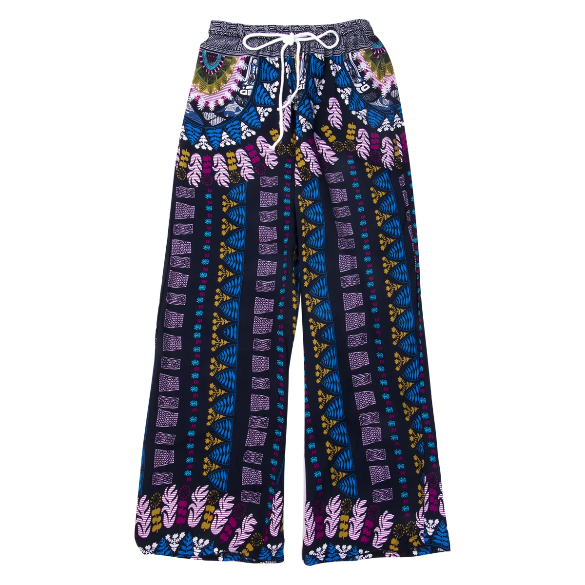 Goocheer, женские тайские шаровары, Boho Festival Hippy Smock, штаны с высокой талией, с принтом, эластичные, с высокой посадкой, свободные штаны antern