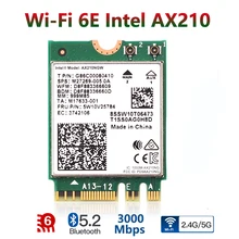WiFi 6E Intel AX210 Bluetooth 5,2 M.2 Drahtlose Karte AX210NGW 2,4 Ghz 5Ghz 6Ghz 802,11 ax Wifi 6 adapter Windows 10 Linux