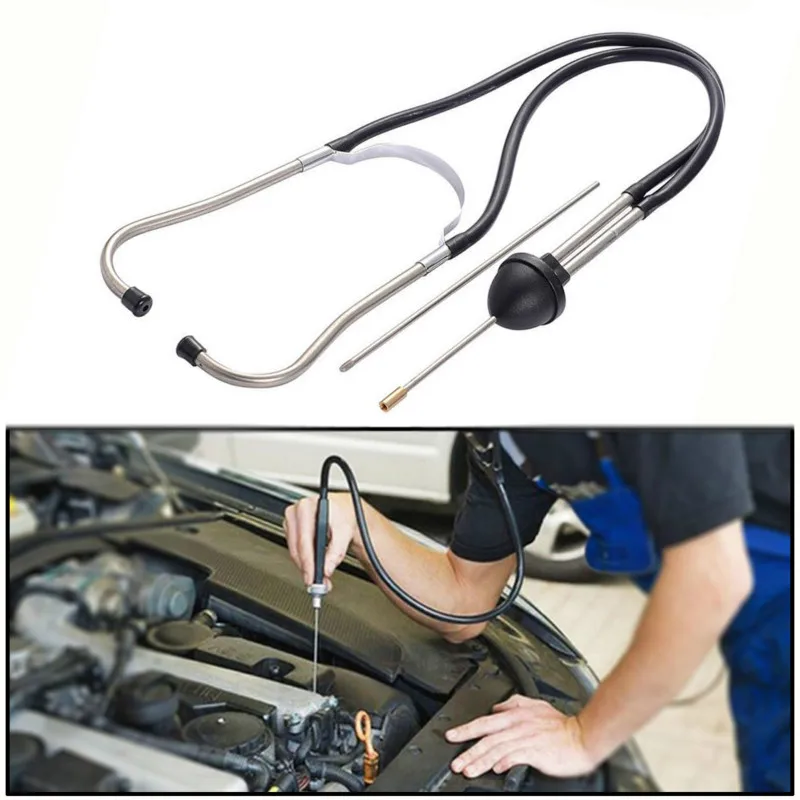 Polea de motor para coche, equipo de estetoscopio para diagnóstico de sonido anómalo, cilindro de estetoscopio, herramientas de reparación de automóviles, herramientas auditivas