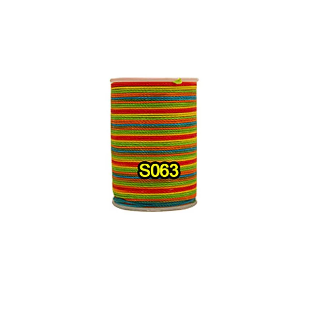 Multicolored Высокое качество 0,8 мм прочная полиэфирная нить DIY ремесло цвет Ручное шитье круглая вощеная нить, для кожаной одежды бумажник диван - Цвет: Multicolored