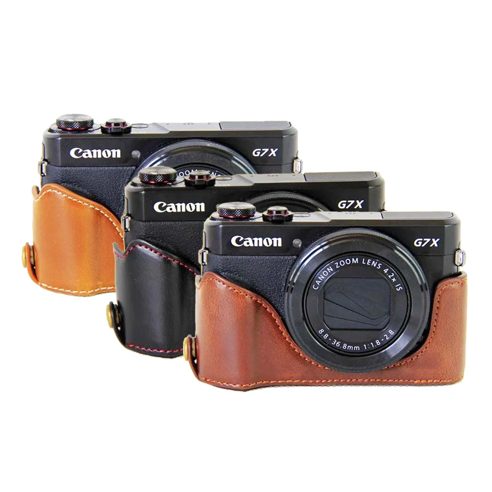 Новый чехол для камеры из искусственной кожи полусумка цифровых камер Canon Powershot G7X