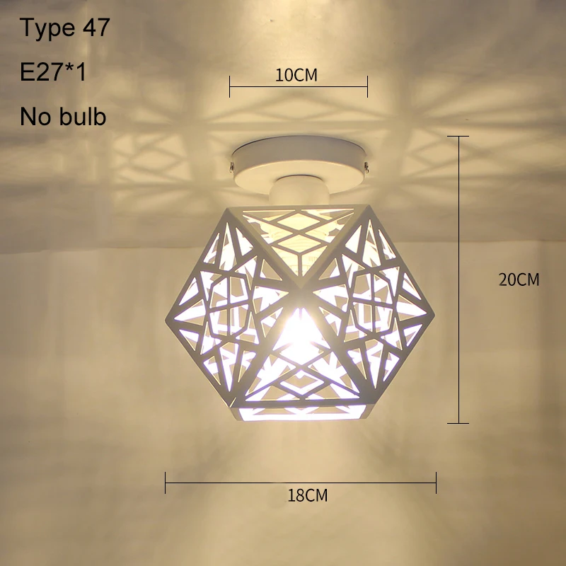 Type 47 no bulb Современные потолочные светильники, хрустальные плафоны, винтажный потолочный светильник для столовой, плафон для гостиной, лофт, Lamparas De Techo, современный - Цвет корпуса: Type 47 no bulb
