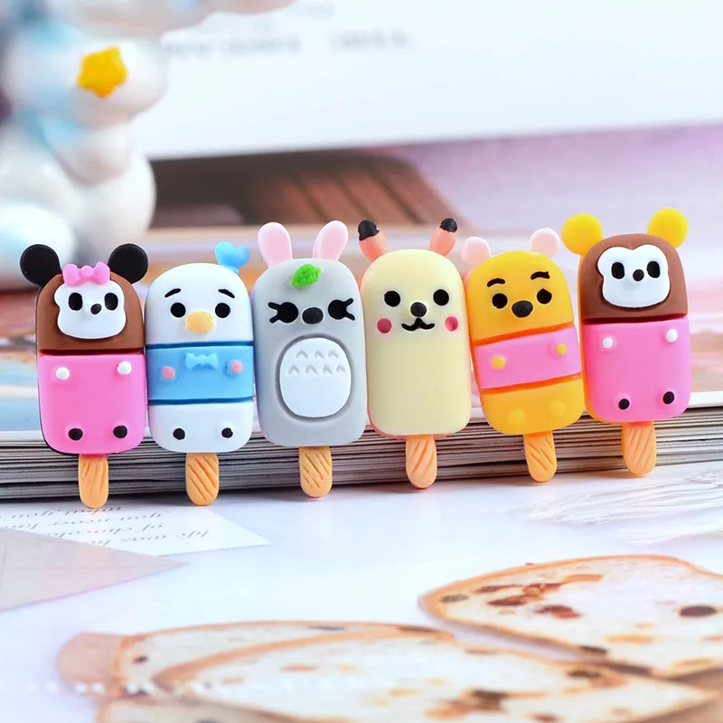 10Pcs/lot Cartoon Simulation Ice Cream Flat back Resin Cabochon Fake Food Play Fit Phone Decoration DIY Scrapbooking Accessories 10Pcs/lot Cartoon Simulation Ice Cream Flat back Resin Cabochon Fake Food Play Fit Phone Decoration DIY Scrapbooking Accessories