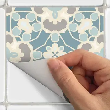 24pcs Modern Simplicity Waterproof Tiles Mosaic Wall Sticker Kitchen Bathroom Adhesive Decor for Tile Wall Floor Cabinet Drawer