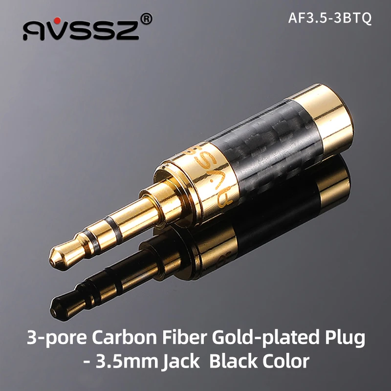 AVSSZ Carbon Fiber 3.5mm Jack Stereo Headphone Plug - Straight/Angle, 3/4/5 Poles, DIY Repair & Replacement (2.5mm, 4.4mm) Description Image.This Product Can Be Found With The Tag Names Computer Cables Connecting, Computer Peripherals, PC Hardware Cables Adapters, Straight angle plug