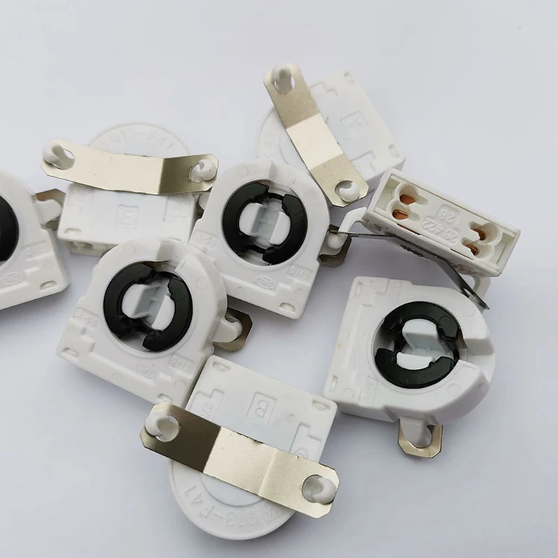Aexit 10 Portalampada T8 G13-F41A, AC500V 2A, Per Tubi Fluorescenti, Bianco