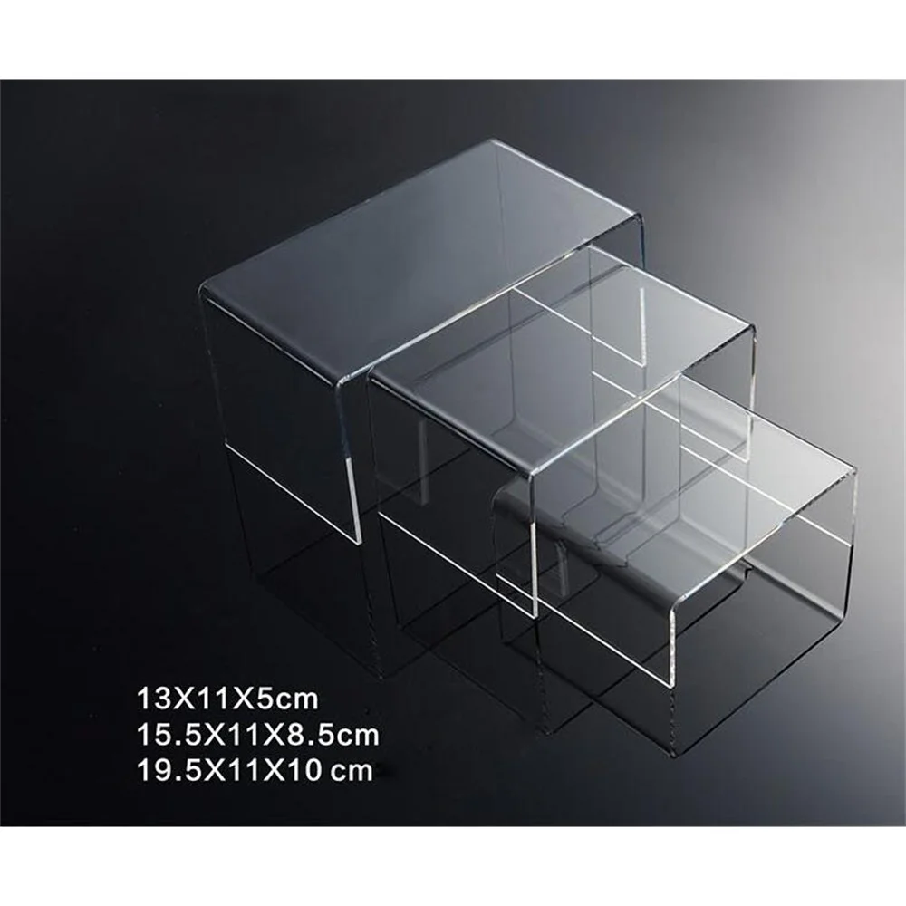 Acrylic U Rack Cup Toy Cosmetic Jewelry Display Stand Table Top Shelf Transparent Clear Window Exhibition Showing Stand Bracket