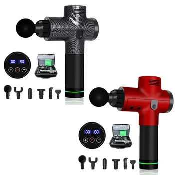

Muscle Massage Gun Rechargeable Handheld Body Deep Tissue Massager Therapy Gun Tool with 6 Different Heads for Woman Man Athlete