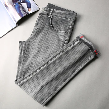 

JSBD New stretch men's jeans popular logo slim casual loose straight trousers men's trousers