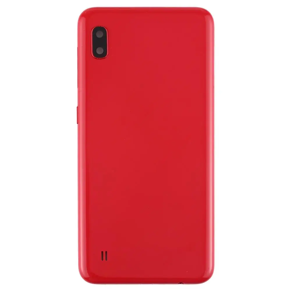 IPartsBuy Задняя крышка батареи с объективом камеры и боковые клавиши для Galaxy A10 SM-A105F/DS, SM-A105G/DS - Цвет: Красный