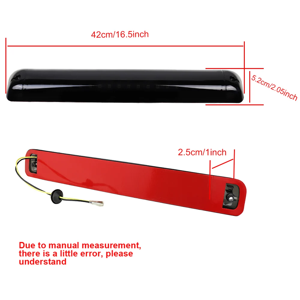 輸入 USパーツ取り扱い専門店 USDMTail light スモークレンズLEDバー3番目の3番目のブレーキテールライト  貨物ランプフィット04-12 GMCキャニオン SMOKE LE