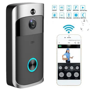 

New WiFi Smart DoorBell HD 720P Visual Intercom Recording Video Door Phone Wireless Security Remote Home Monitoring Night Vision