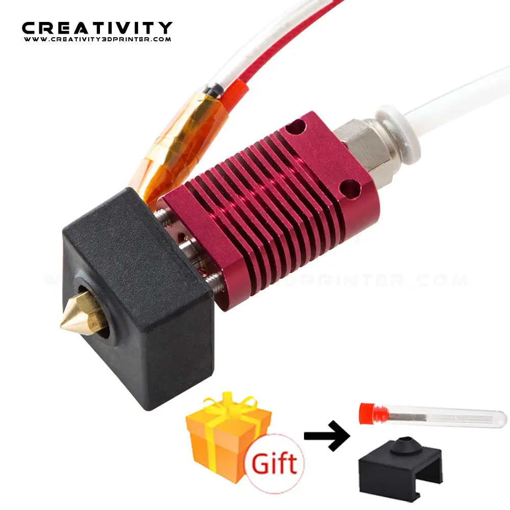 

Creavity 3D Printer Assembled 1.75mm Extruder 0.4mm Nozzle Hotend kit Aluminum Heat Block For Creality Ender-5 3D Printer