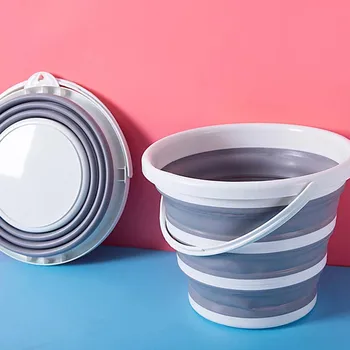 

Folding Outdoor Water Bucket Container Sturdy Handle Cleaning Collapsible Storage Portable Fishing Barrels Water Pail Car Wash