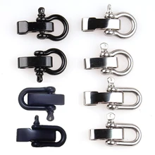 10 шт. Нержавеющая сталь Регулируемая u-образная и o-образная Якорная Скоба для спорта на открытом воздухе веревка для выживания Паракорд Браслет Пряжка аксессуар