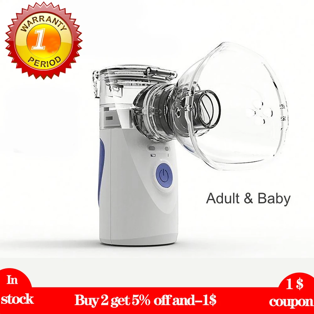 

Portable handheld inhaler mesh ultrasonic nebulizer mini vaporizer mist compressor humidifier Efficient mute for Kids Adults