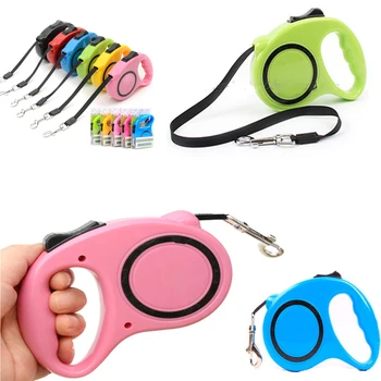 

Pet Leash Dog Leashes Plastic Material Nylon Round Rope Automatic Telescopic Two Size 3M/5M Max Capacity 10KG/15KG
