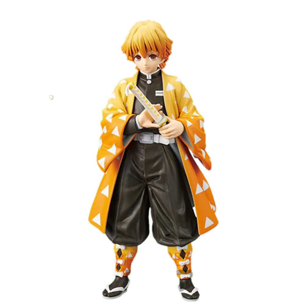 Demon Slayer Kimetsu no Yaiba Agatsuma Zenitsu Nezuko Tanjirou PVC Action Figure Toy Anime Demon Slayer Brinquedos Figurals