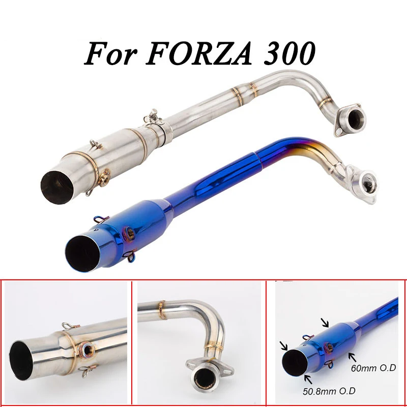 Slip-On For Honda Forza 300 2017 2018 2019 Motorcycle Exhaust Full System Escape Moto Muffler Modif Front Link Pipe DB Killer - Image 2