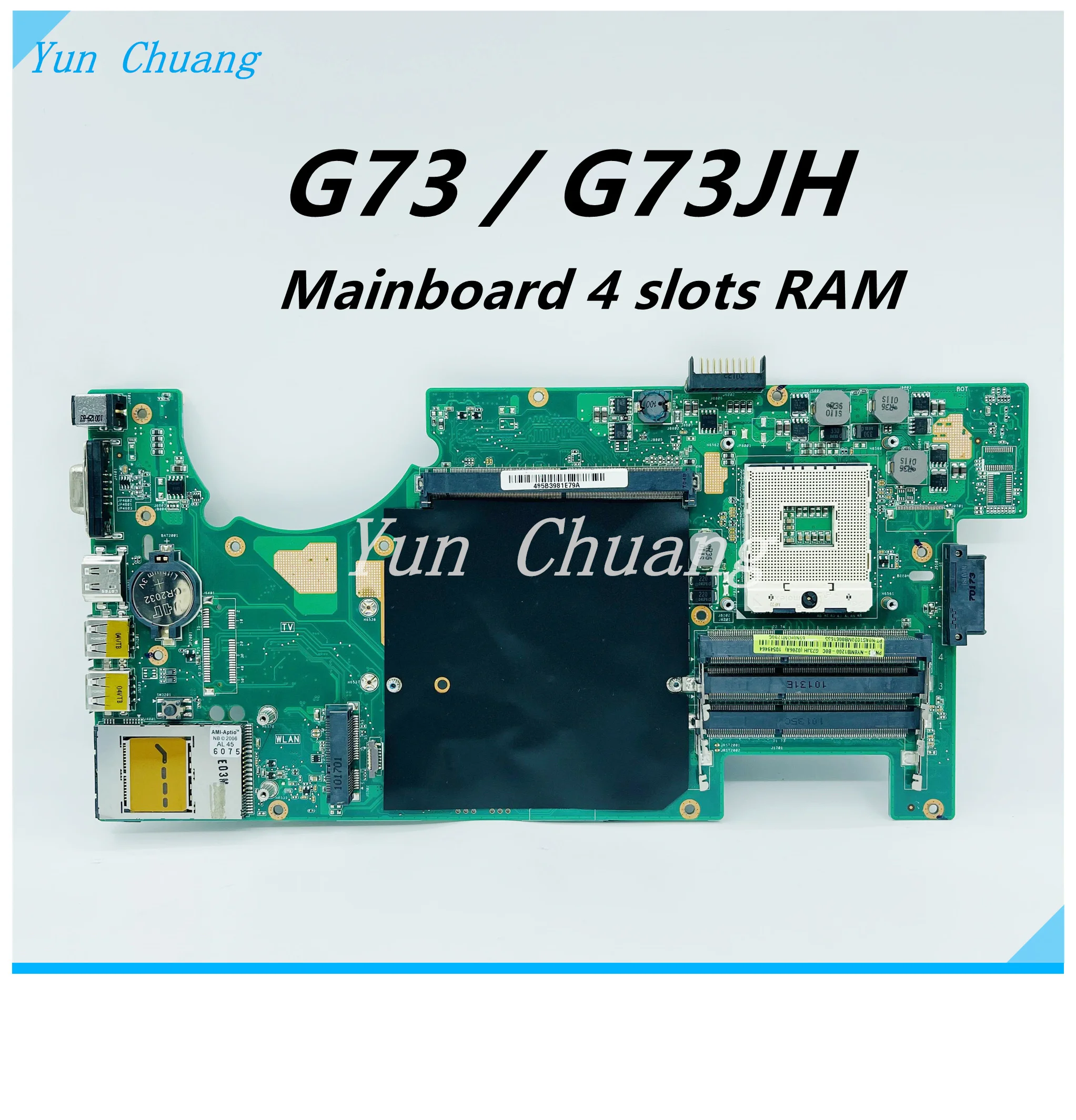 Материнская плата 60-NY8MB1200 G73 REV: 2 0 для ноутбука ASUS G73J G73JH серии HM55 DDR3 с 4 слотами
