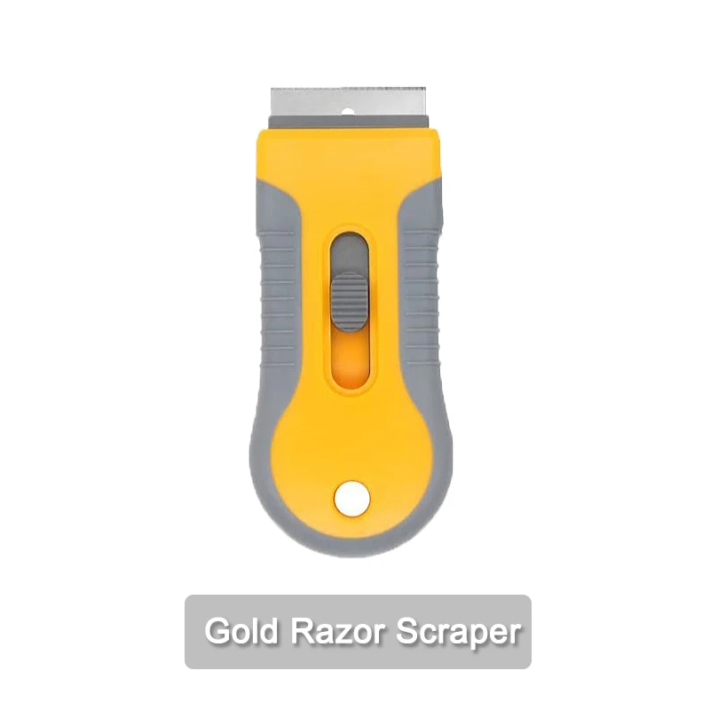 1PC Razor Scraper Ceramic Glass Car Window Viny Film Glue Cleaner Razor Blade Tint Wrap Sticker Squeegee Remover Tool Accessorie