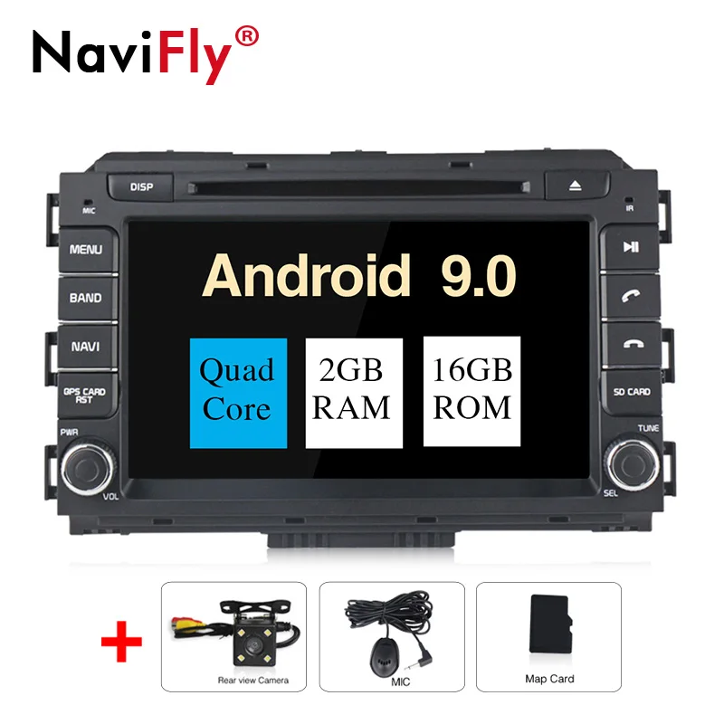 Android 9,0 Octa Core 4 Гб+ 32 ГБ Автомобильный DVD плеер для Kia Carnival GPS Радио Стерео CarPlay - Цвет: 2GB-16GB-Camera