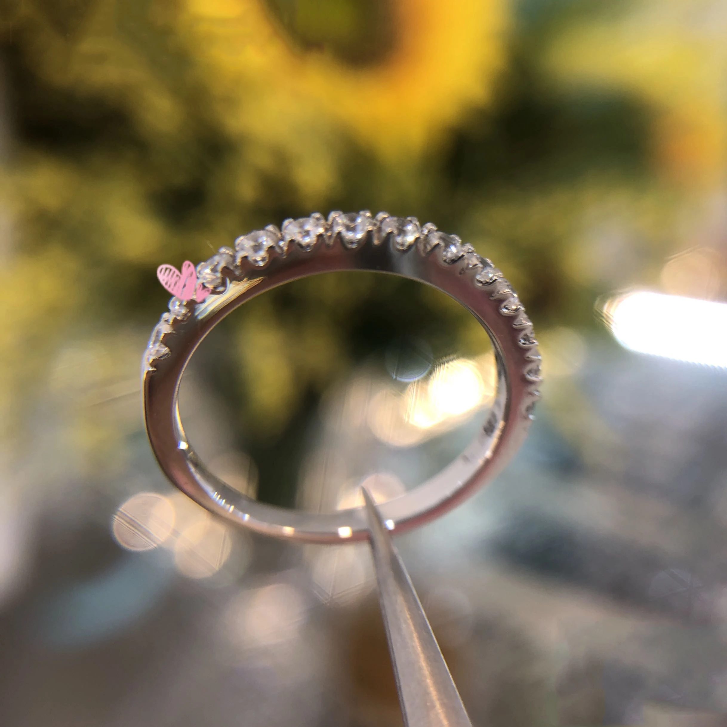 9K белое золото Moissanite кольцо DF цвет отличная огранка лаборатория алмазные