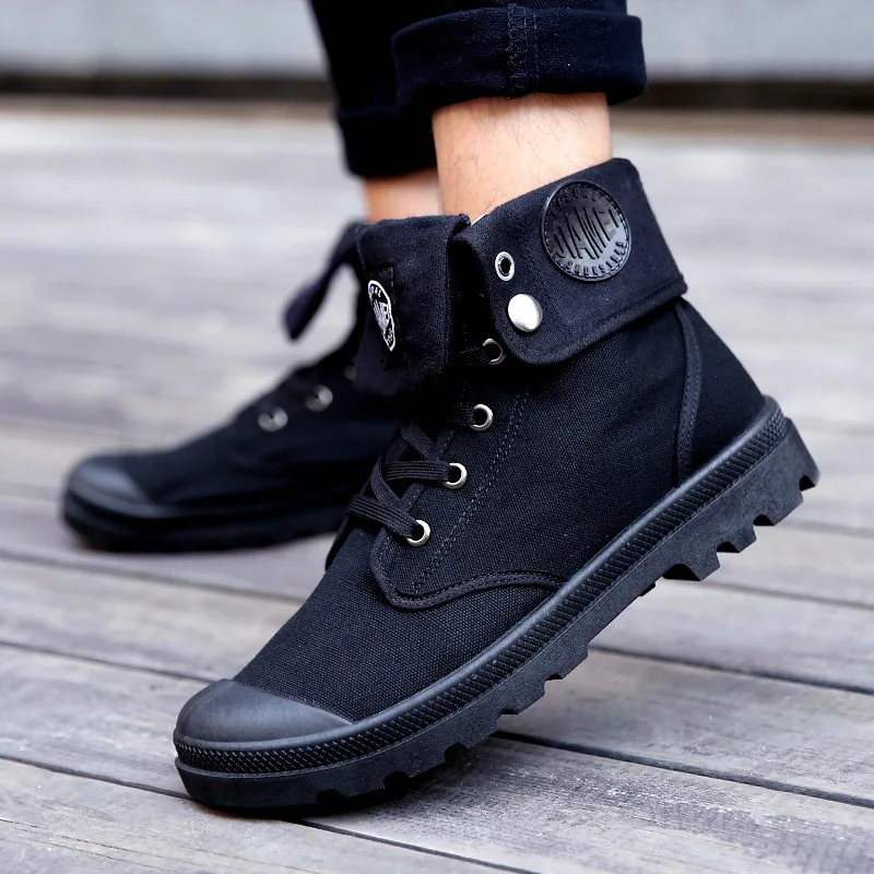 Ботинки Martin Модная мужская парусиновая Обувь На Шнуровке Нескользящие мужские