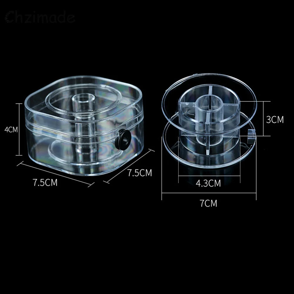 Chzimade 5Pcs Thread Storage Container Flat Ribbon Thread Bobbins