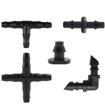 

NEW-Irrigation Fittings Kit, Drip Irrigation Barbed Connectors for 1/4-Inch Tubing Flower Pot Vegetable Garden Lawn