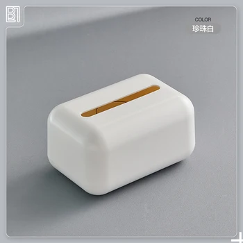 

Vintage Small Tissue Box Cover White Container Car Reusable Tissue Box Dispenser Servilletas De Papel Napkin Holder EA60ZJ