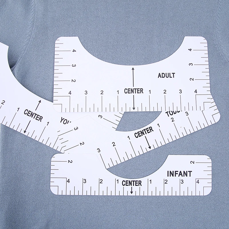 5pcs T-Shirt Ruler Guide Set, T-Shirt Alignment Rulers to Center Designs,  Craft Ruler Guiding