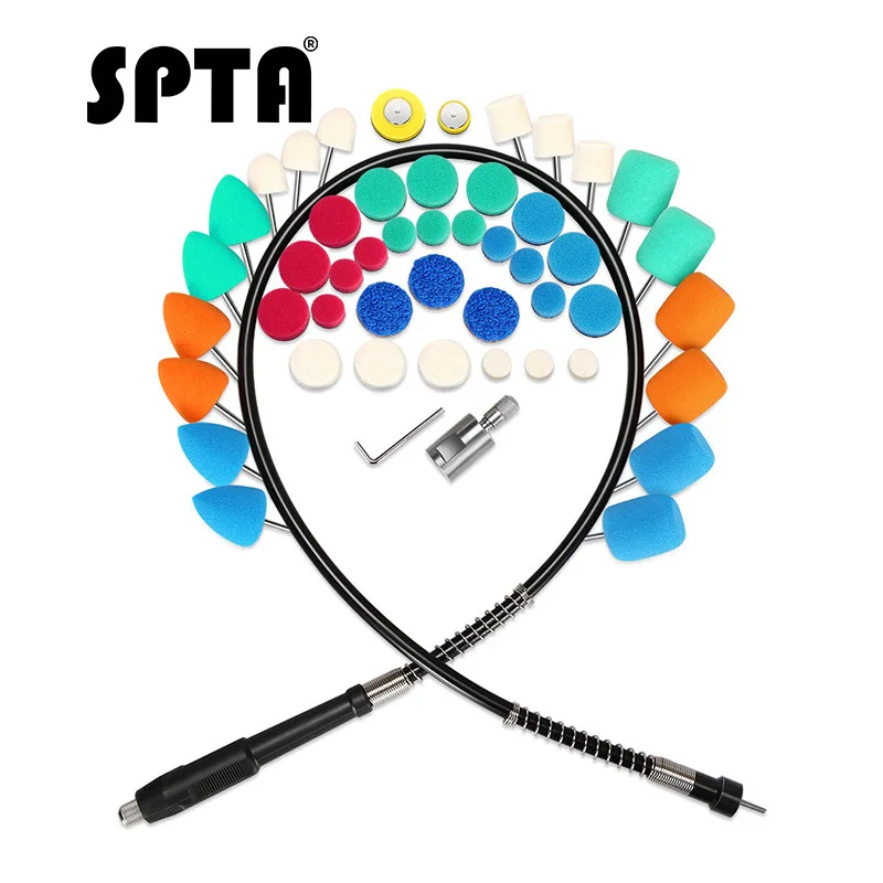 

SPTA 49pcs Mini Polish Pad Detail Car Polishing Pad Kit Auto Goods For Tools Polisher Drill Microfiber paint Sponge Set Sealing