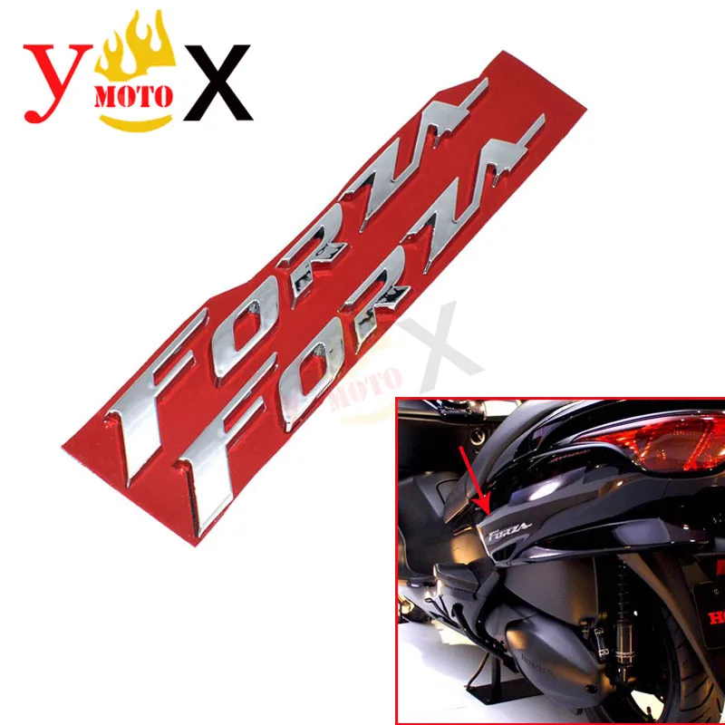 FORZA Chrome Scooter Motorcycle 3M ABS 3D Emblem Side Fairing Sticker Decal Logo Symbol Mark for Honda FORZA 125 250 300