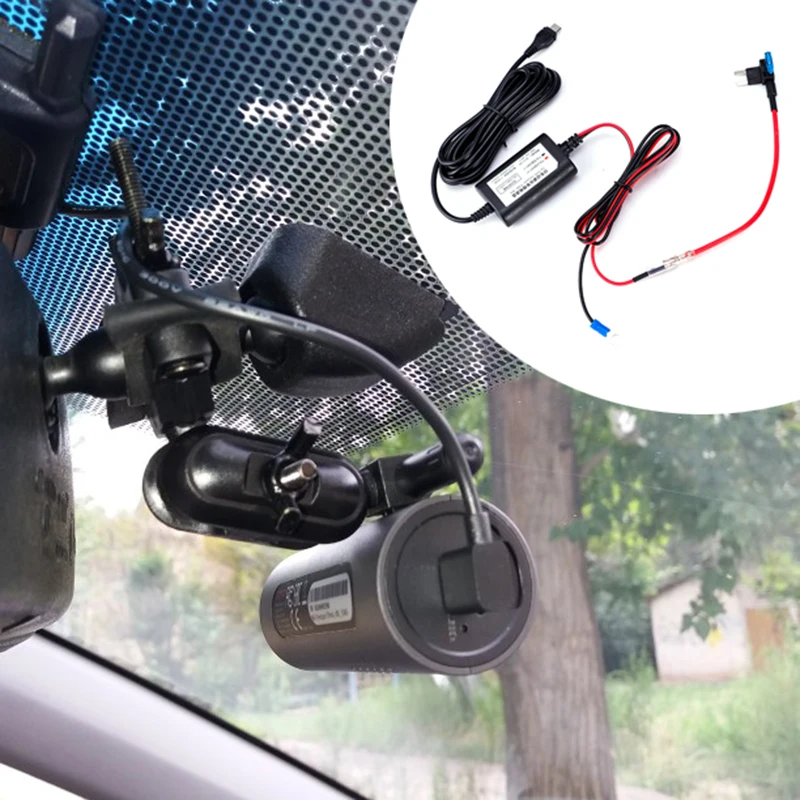 3,2 m 12 v-24 v до 5v 2.5A мини микро зарядных порта USB для автомобиля тире Камера Зарядное устройство адаптер кулачковый жесткий провод DVR комплект жестких дисков для XiaoMi 70Mai YI 360